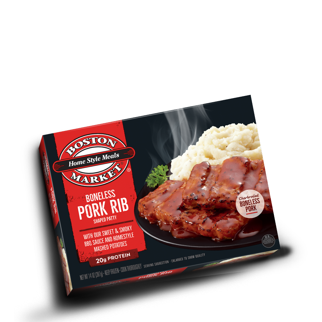 Boneless Pork Rib Shaped Patty Box