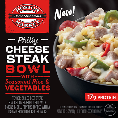 Philly Cheese Steak Bowl with Seasoned Rice & Vegetables box
